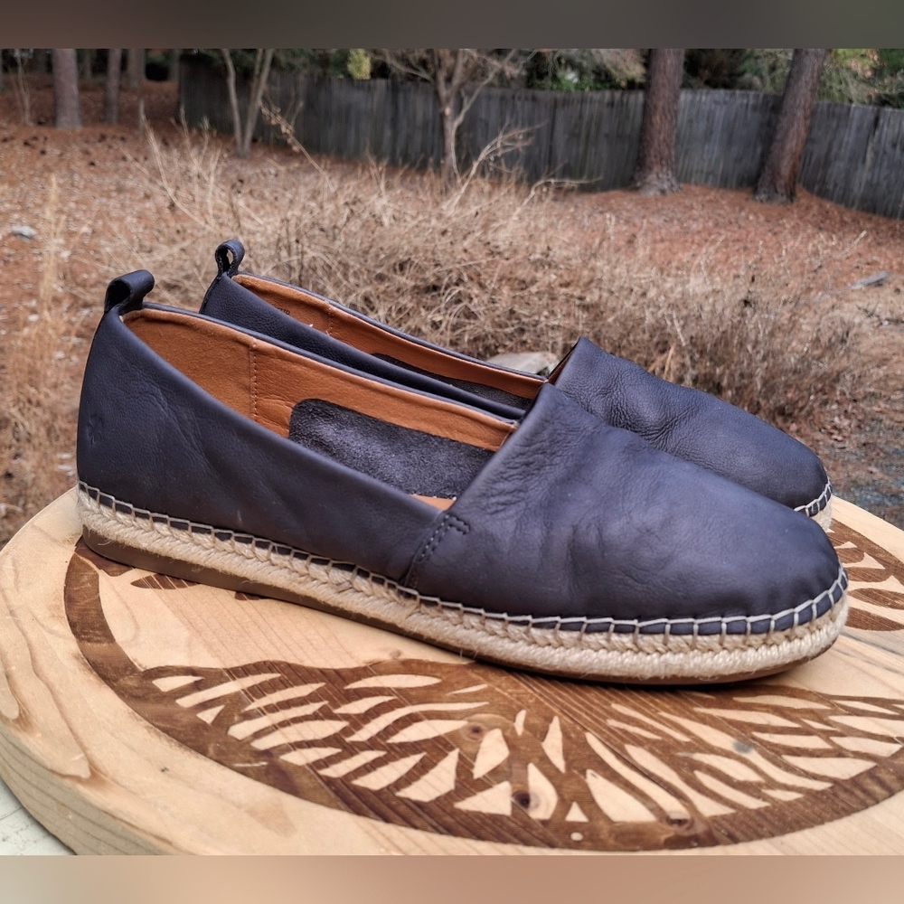 Lucky Brand Grey Nubuck Loretto Espadrille Loafers Size 9.5 - Picture 9 of 9